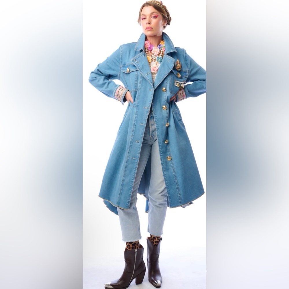 Aratta Monte Carlo Denim Long Duster Coat (NWT)